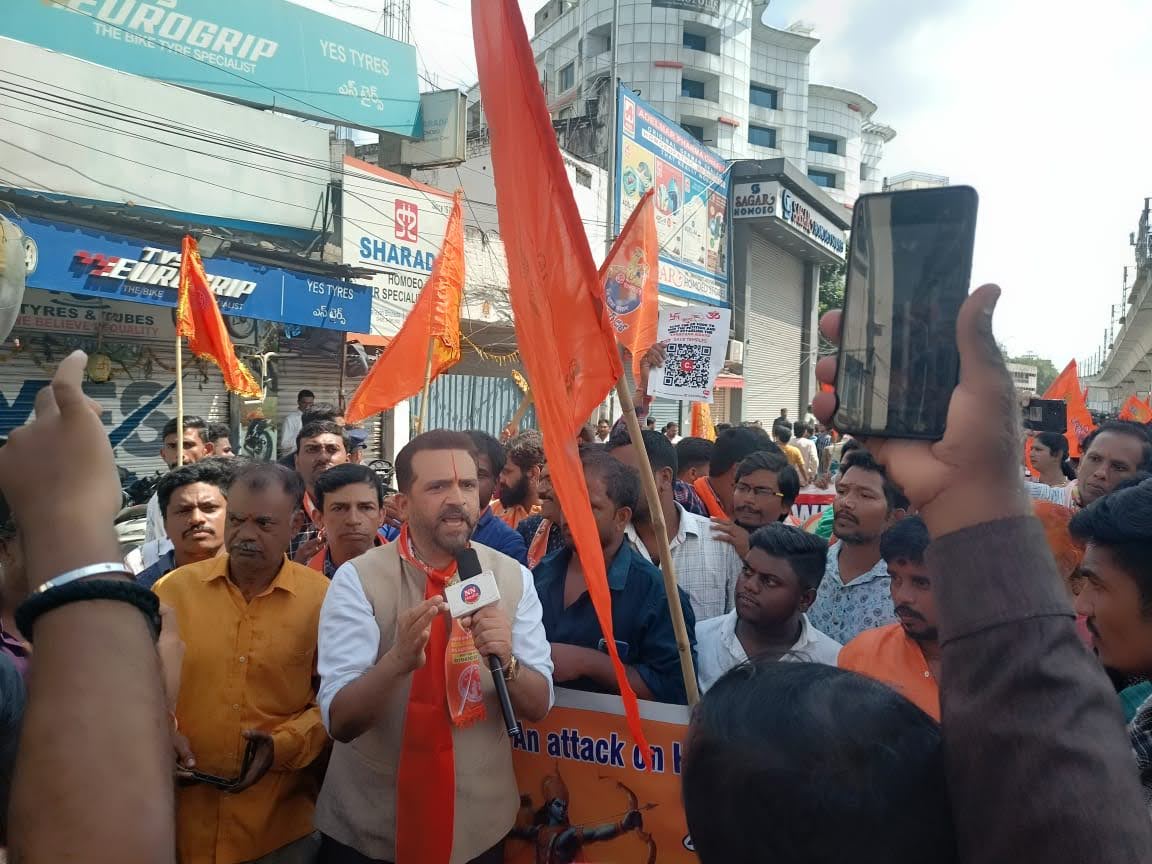 Global Hindu Federation’s Alliance at Secunderabad Dharna to Protect Hindu Temples