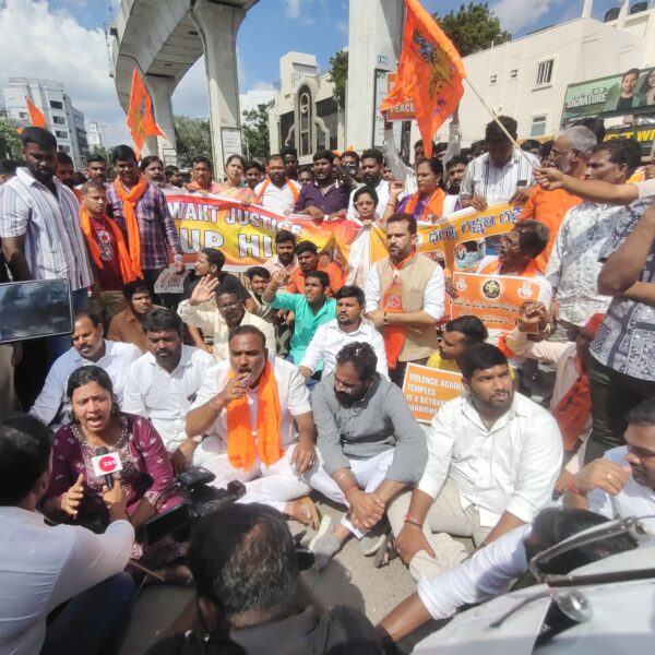 Global Hindu Federation's Alliance at Secunderabad Darna to Protect Hindu Temples