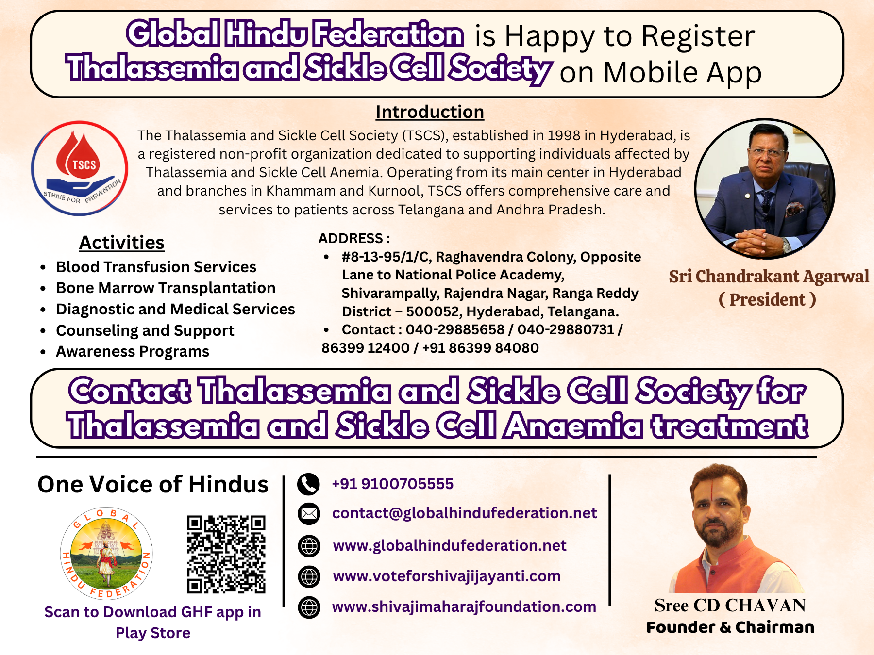 Saving Lives Through Awareness and Action: The Mission of Thalassemia and Sickle Cell Society (TSCS)