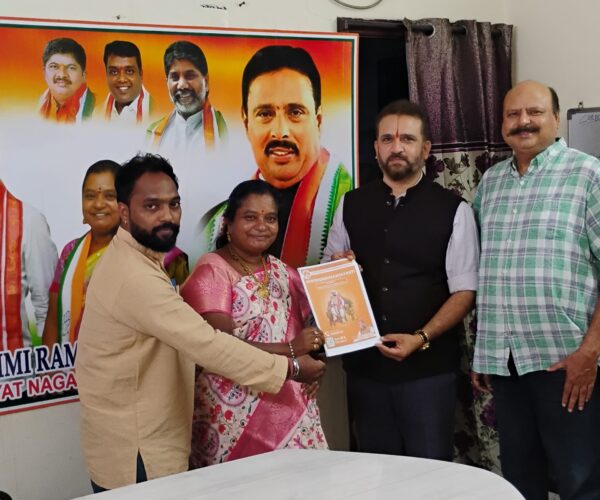 Mr. CD Chavan Meets GHMC Corporator Mahalakshmi Goud to Garner Support for #VoteForShivajiJayanti Campaign