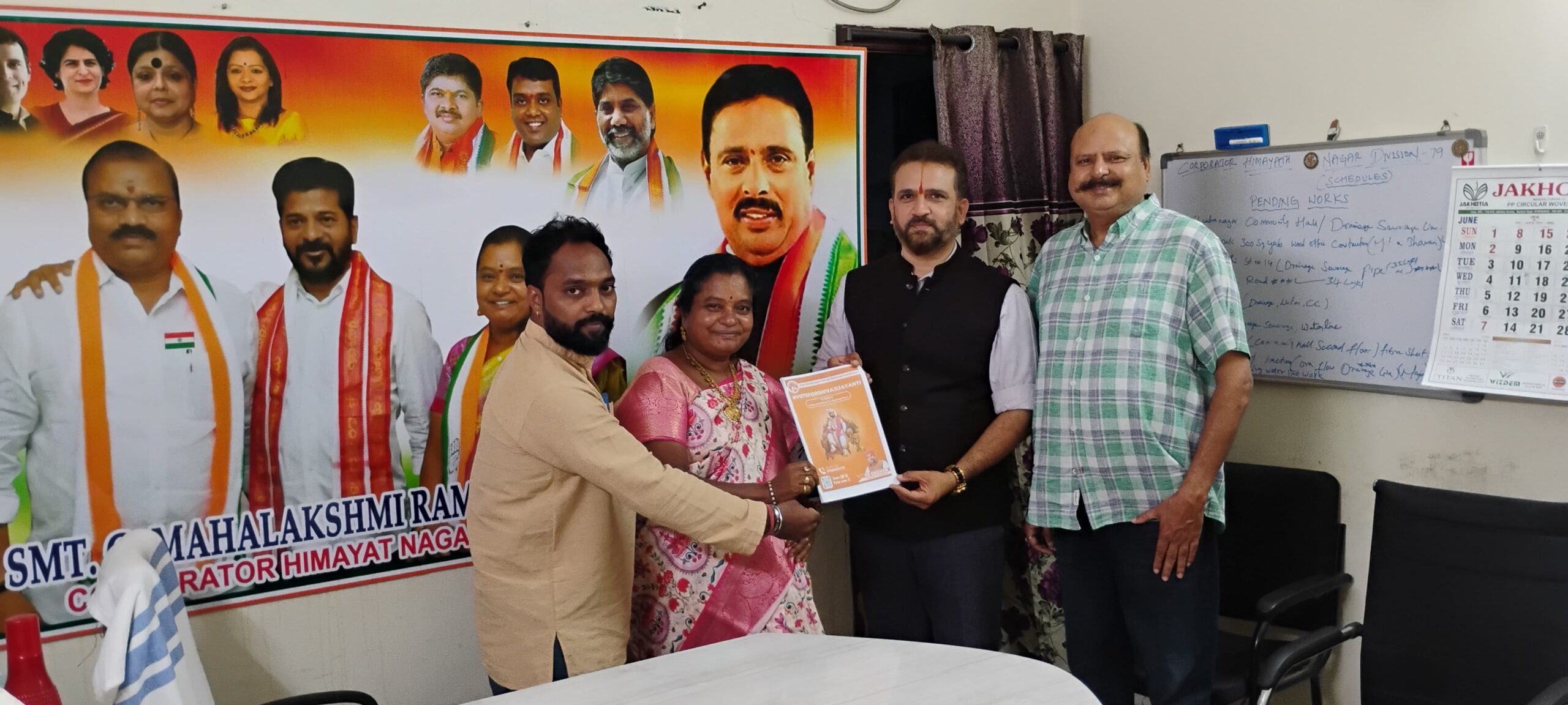 Mr. CD Chavan Meets GHMC Corporator Mahalakshmi Goud to Garner Support for #VoteForShivajiJayanti Campaign